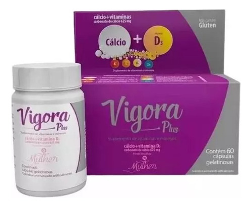 Vigora Plus Mulher Cálcio Calcium +vit D3 C/ 60 Cápsulas