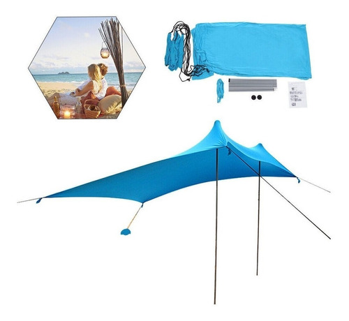 Carpa Playa Pop Up Tent Sun Shade Refugio Portátil   