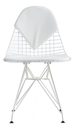Silla De Comedor Cocina Bertoia Eames Moderna Eiffel Hierro Color de la estructura de la silla Blanco