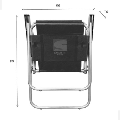 Imagen 7 de 10 de Reposera Sillon 100% Aluminio Playa Camping Pesca Posta X2