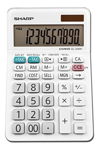 Sharp Calculators El-330wb Business Calculator, Blanco 3.25.