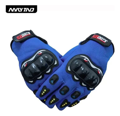 Guantes De Motocicleta Transpirables Cross Dirt Bike Azul