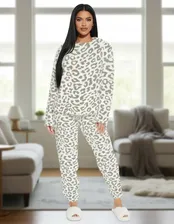 Pijama Para Mujer Conjunto 2 Piezas Elegante Invierno