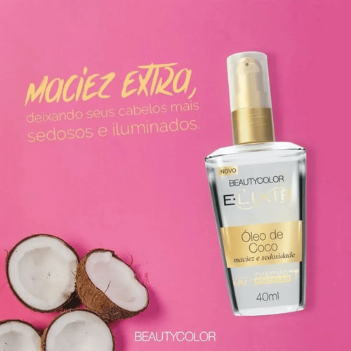 Óleo De Coco Beauty Color Elixir Maciez E Sedosidade 40ml