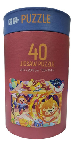 Rompecabezas Puzzle Magnific Juego Didáctico 40 Piezas En Tubo