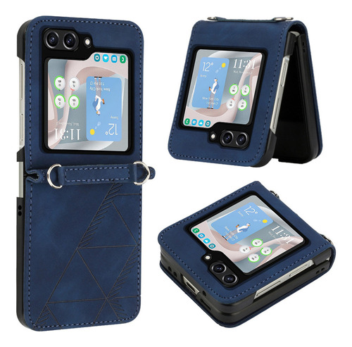 Para Samsung Z Flip 5/z Flip 4 Funda De Cuero De Lujo