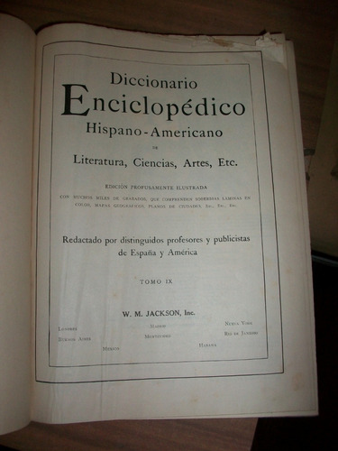Diccionario Enciclopedico Hispano Americano Tomo 9