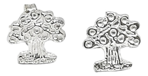 Aros Arbol De La Vida En Plata 925 Pasantes