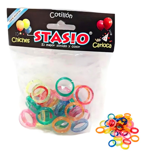 Anillos De Juguete Con Brillo Stasio X36 Unidades