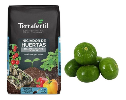 Sustrato Huertas 10lt Con Semilla De Zapallo Redondo