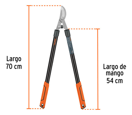 Tijera Para Ramas 21' Mango De Madera Con Gri Truper 18381 Color 52007