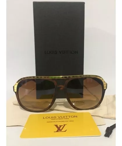 Gafas De Sol Louis Vuitton Rojo Atigrado Con Lentes Cafes