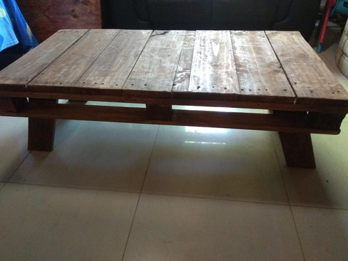 Mesa Ratona De Pallet Con Protector De Madera