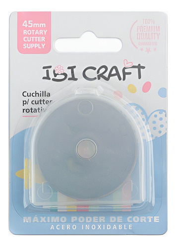 Set X 2 Cuchillas Rotativas Ibi Craft, 45 Mm, Corte Recto