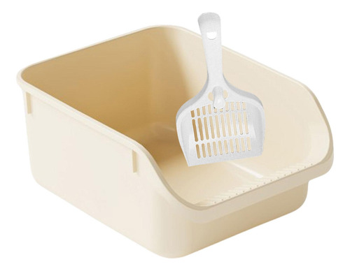 Bandeja De Arena Antiadherente Para Gatos, Beige