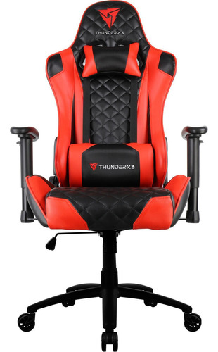 Cadeira De Escritório Gamer Ergonômica ThunderX3 Tgc12 Preta E Vermelha