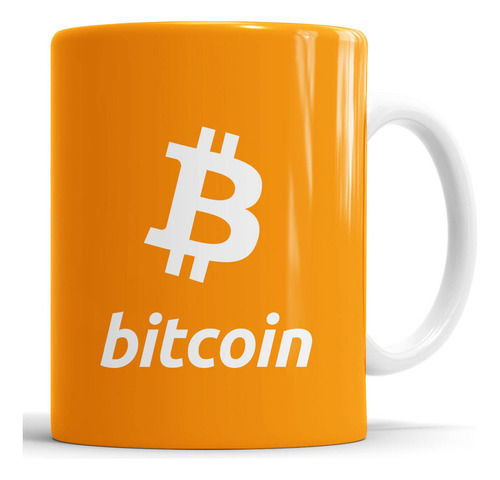 Taza Bitcoin Naranja - Cerámica