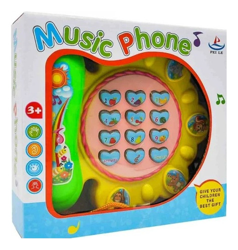 Telefono Infantil Interactivo Didactico Juego Luz Y Sonido