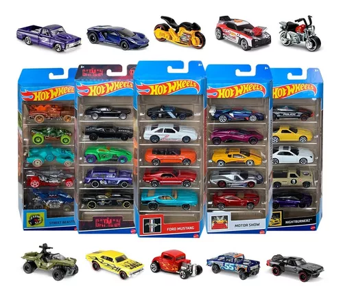 Carrinho Hot Wheels Pack Com 5 Original Mattel Motor Show