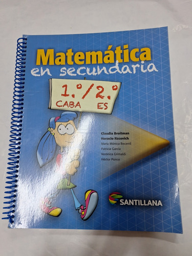 Matemática En Secundaria 1°/2° Santillana Pack X 10 Unidades