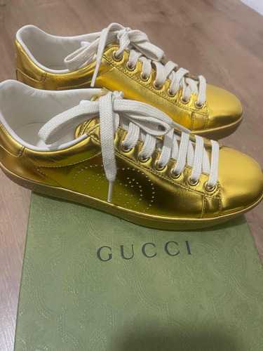 Sapatênis Dourado Gucci N42