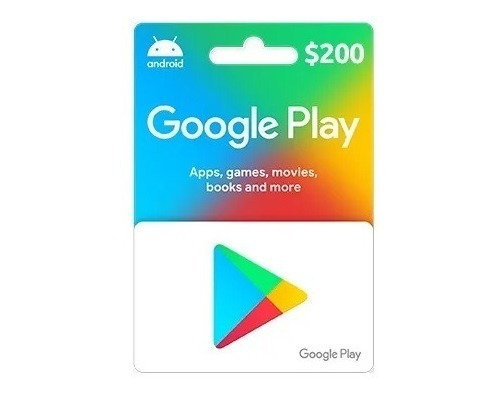 Tarjeta De Regalo Google Play $200