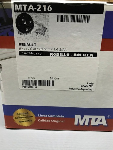 Bomba De Agua Renault 1.6 9 11 12 19 Clio Mta