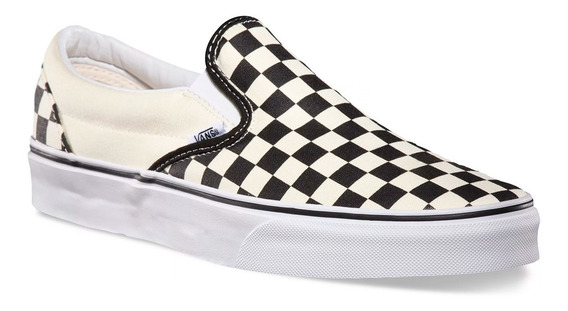 Vans Classic Slip Cuadros Unisex Color Blanco Negro | Meses sin intereses