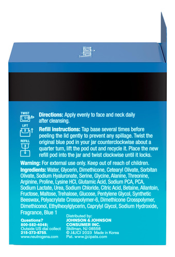 Gel De Agua Neutrogena Hydro Boost, 50 Ml, Con Forma De Cáps