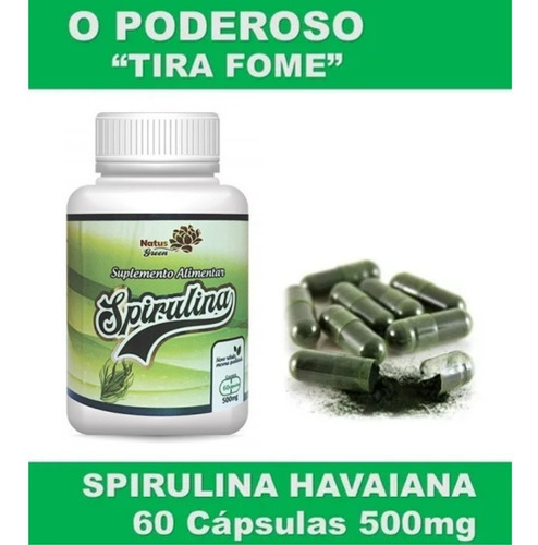 Remédio Para Emagrecer Spirulina 60 Cápsulas De 500mg