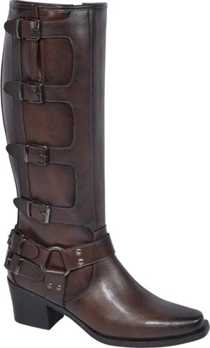 Bota Vaquera Texana Larga Tacon Mujer Tierra Bendita 1146703