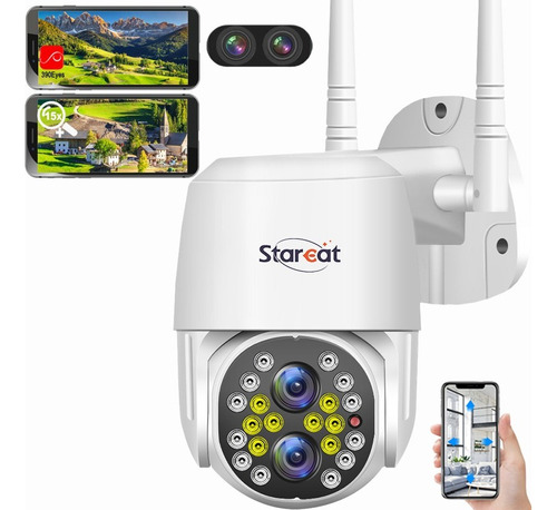 Starcat® Cámara De Seguridad 15x Zoom Doble Lente 390eyes