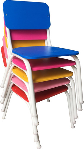04 Cadeiras Escolar Infantil 30cm 2 A Anos Colorida Frete grátis