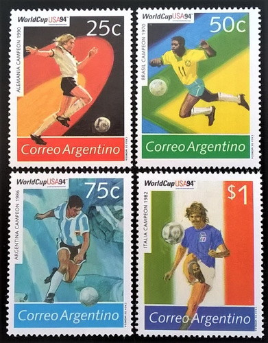 Argentina Deportes, Serie Gj 2664-7 Fútbol 1994 Mint L13647