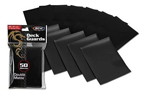Bcw Fba1-dgm-blk 100 Premium Black Double Matte Deck Guard P