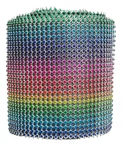 Comprar Galon Falso Strass Colores Brillo Para Torta Deco X10 Yardas