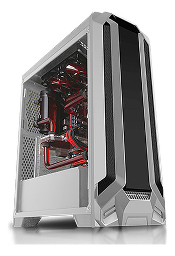 Gabinete Gamer War Robot White/prateado Cg-01f5 Kmex Cor Prateado
