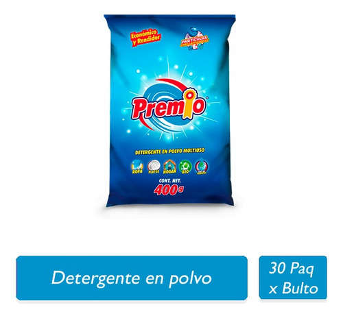 Premio Detergente En Polvo 400g X 50 Unid