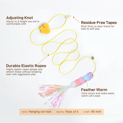 Potaroma Juguetes Interactivos De Plumas Para Gato 5 ...