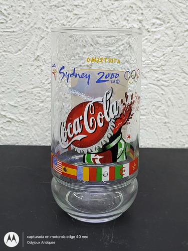 Vaso Coca Cola Olimpiadas Sydney 2000 Atletismo De Colección Transparente (Usado)