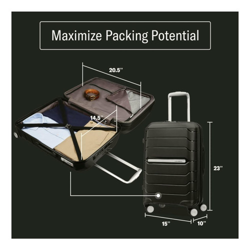 Samsonite Freeform Hardside Extensible Con Ruedas Giratorias