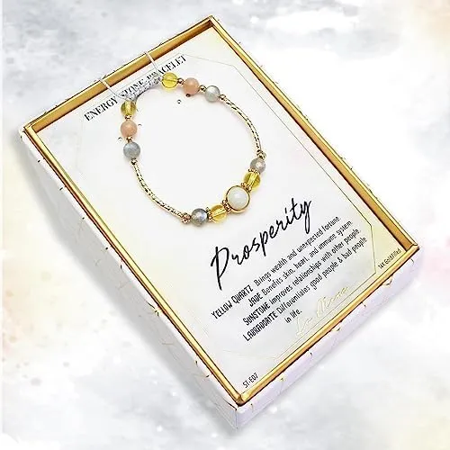 La Meno Energy Stone Bracelet Prosperidad Hecho A Mano Cuarz