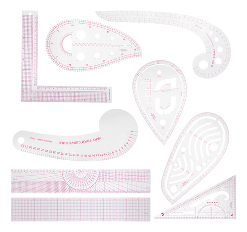 Juego De Ropa Multiusos Cutting Curve, 9 Piezas, Regla De Co