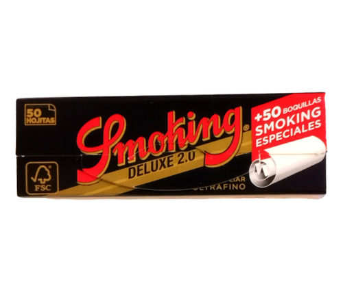 Papelillo Smoking Deluxe (50 Uds)+ Tips Pre Picados (50 Uds)