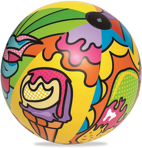 Pelota De Playa Inflable Grande Bestway 91 Cm Pop Art 31044