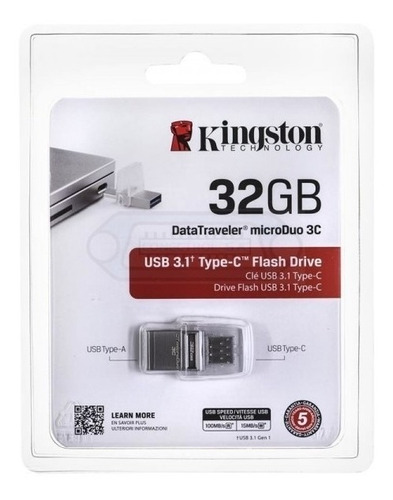 Kingston Usb Microduo 32gb Otg 3.0 Tipo C Smartphone,macbook
