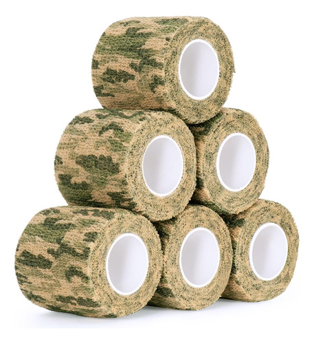 Cinta De Camuflaje Autoadhesiva, 6 Rollos De Cinta De C...