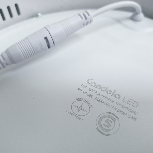 Imagen 3 de 7 de Plafon Led 18w Candela Base Redondo Aplicar Luz Fria X4 Unid