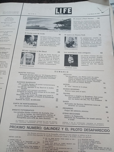 Life En Español 11/3/1957 Pearl Harbor Argelia Bolshoi (Usado)