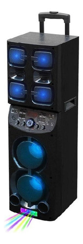 Parlante Portatil Torre Con Microfono Temuki Usb Led 7200w.